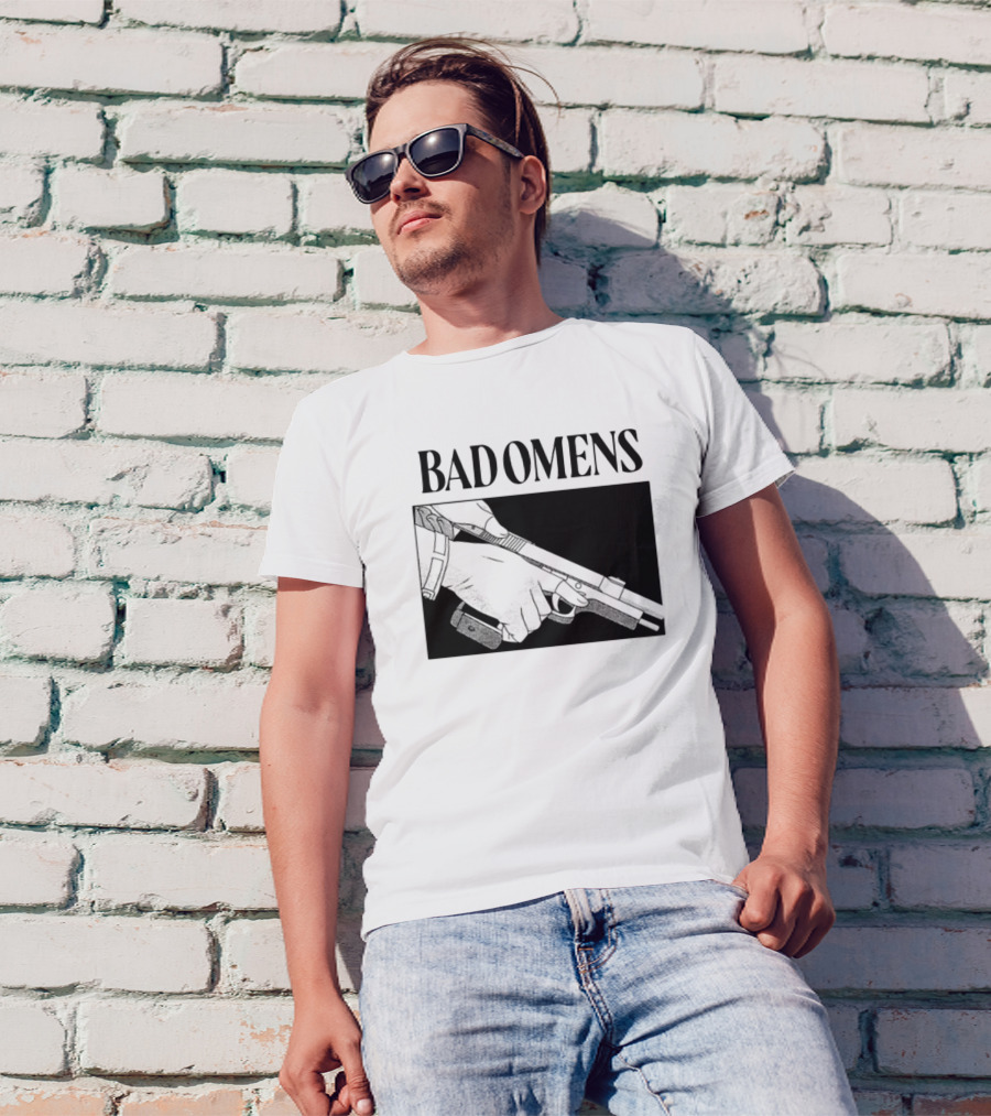 Bad Omens What's The Difference Between A God And Gun Hands Holding Gun T-Shirt