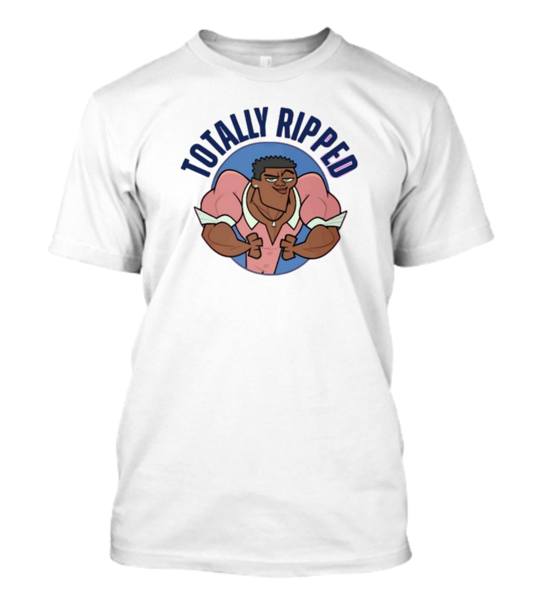 Totally Ripped Cartoon Character Flexing Muscles T-Shirt