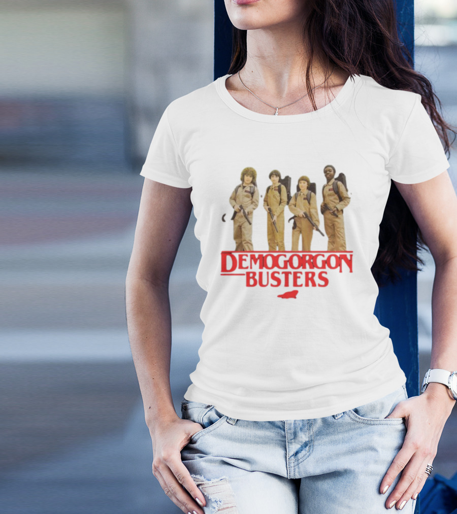 Myles Garrett Featuring Stranger Things Demogorgon Busters Ghostbusters Crossover T-Shirt