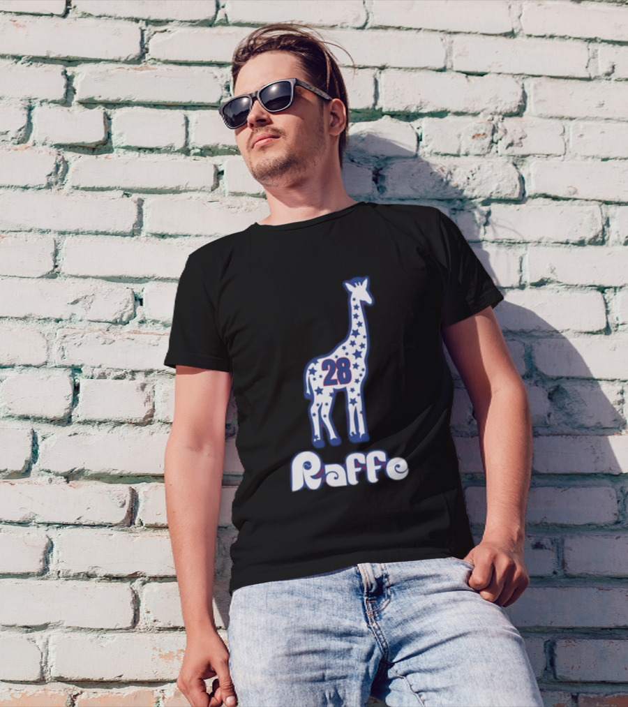 Phillygoat Raffe 28 Star-Patterned Giraffe Jersey T-Shirt