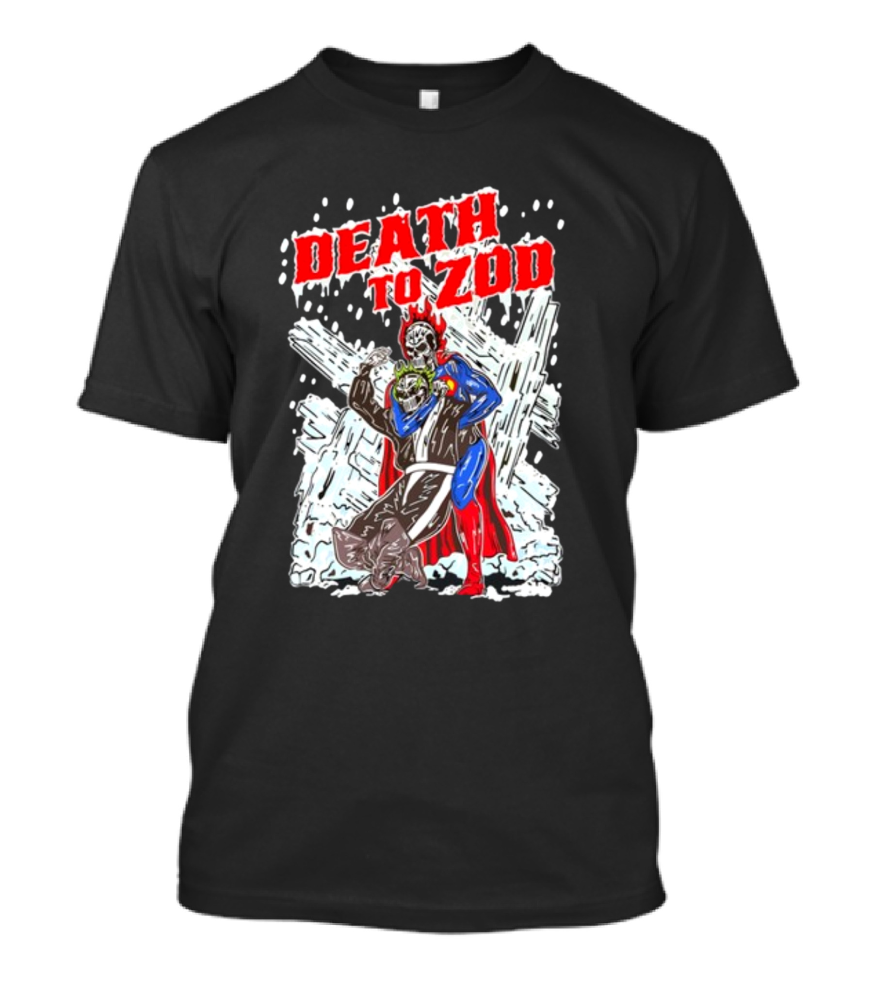 Death To Zod Battle Against Villain In Ice Fortress T-Shirt