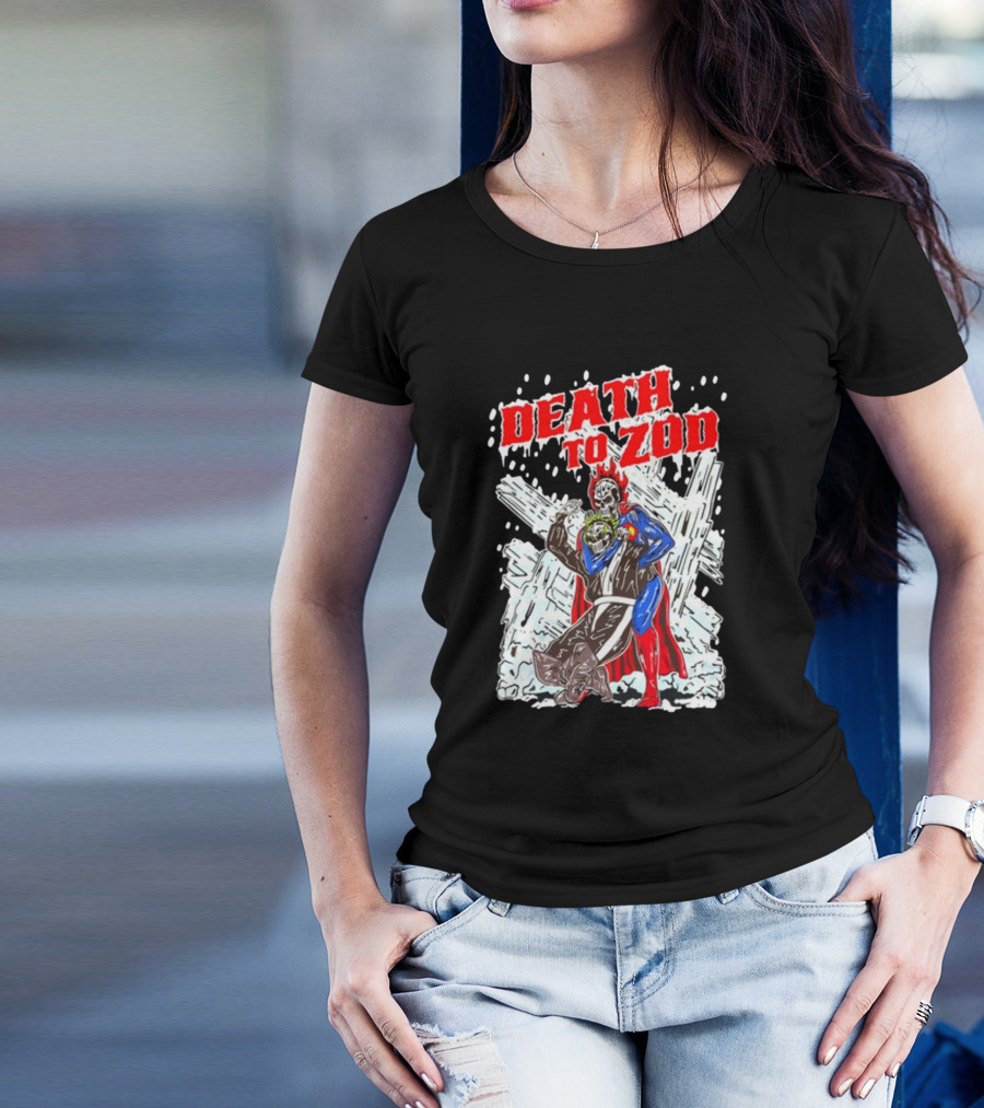 Death To Zod Battle Against Villain In Ice Fortress T-Shirt
