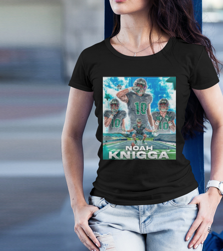 NOAH KNIGGA 10 Football Player On Field Performance Highlights T-Shirt
