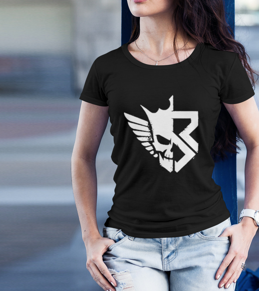 Freakin Nightmare Skull Crown Wings T-Shirt
