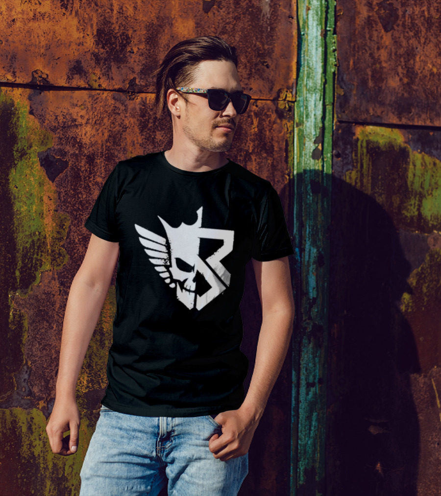 Freakin Nightmare Skull Crown Wings T-Shirt