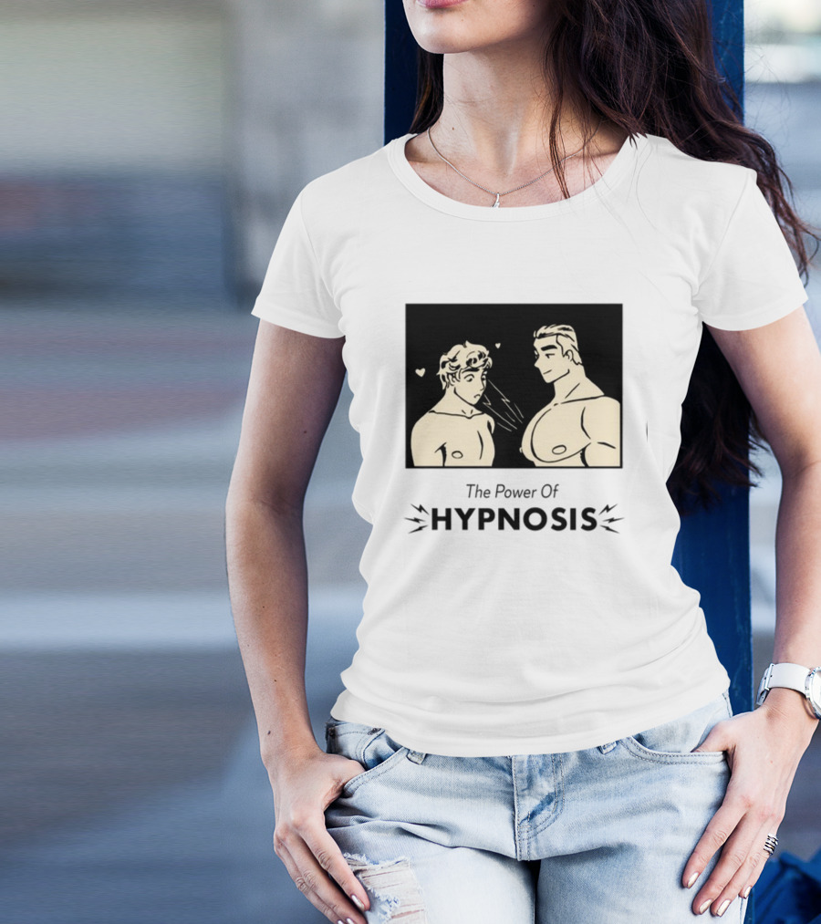 Hypnosis Power With Mesmerized Characters And Heart Symbols T-Shirt