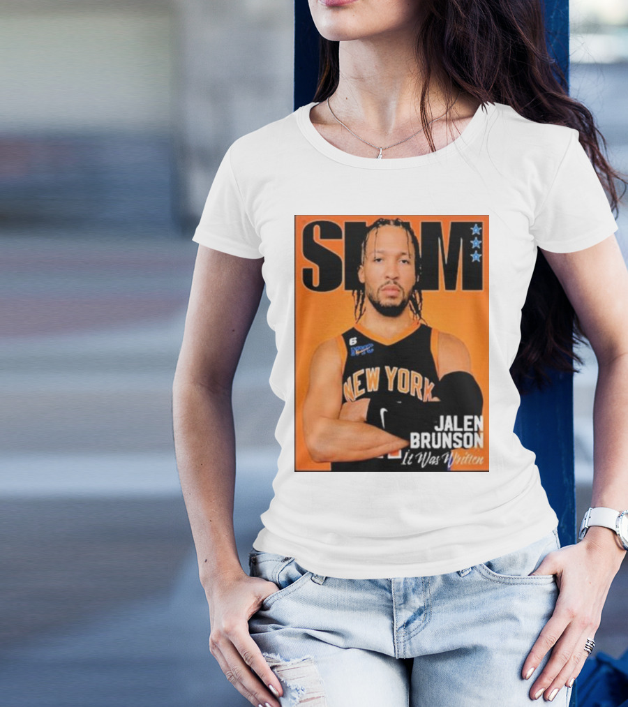 Slam Jalen Brunson New York It Was Written Cover T-Shirt