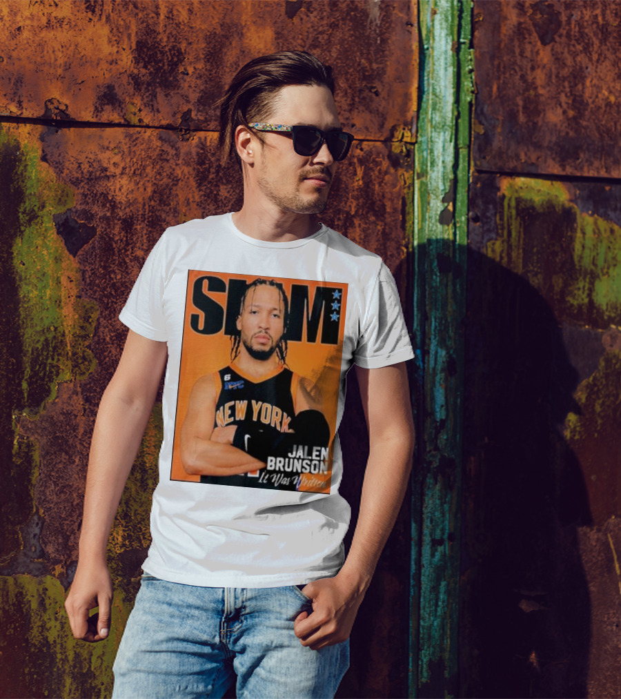 Slam Jalen Brunson New York It Was Written Cover T-Shirt