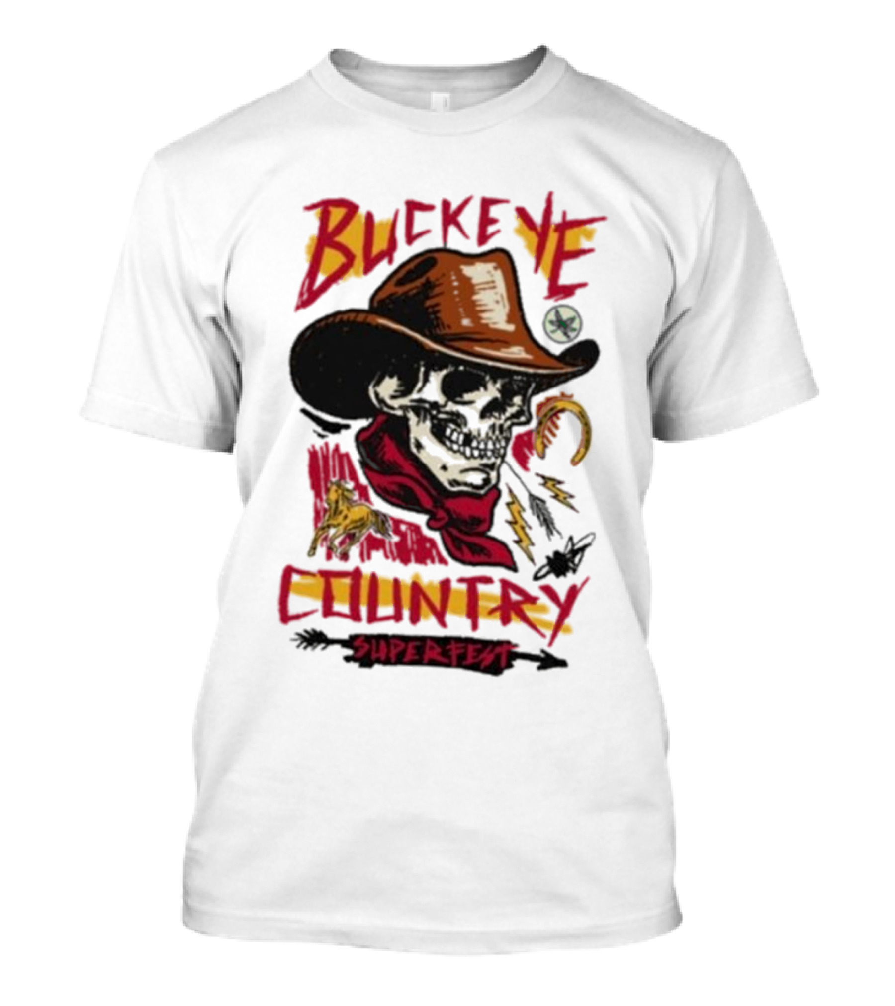 Ian Williams Buckeye Country Superfest Skull Cowboy T-Shirt
