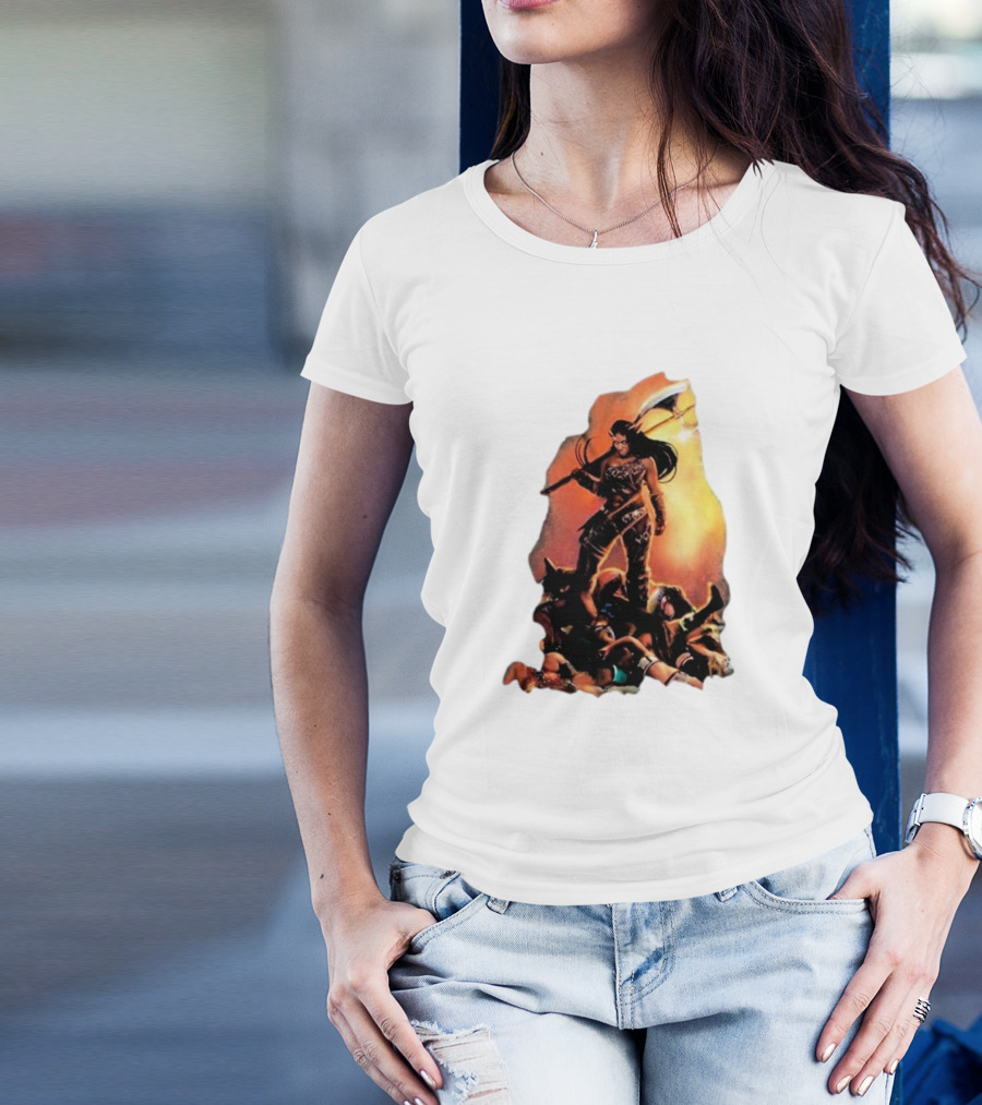 Athena Palmer Warrior Standing Over Fallen Warriors T-Shirt