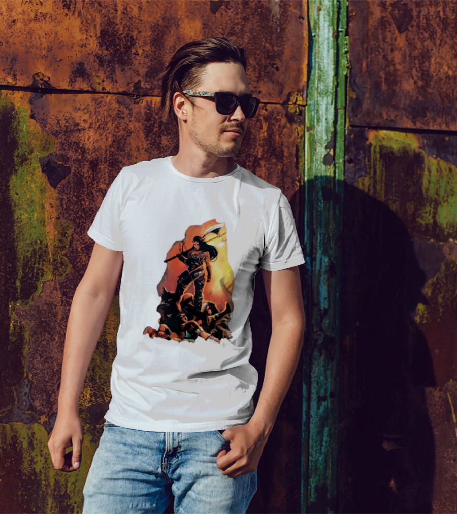 Athena Palmer Warrior Standing Over Fallen Warriors T-Shirt