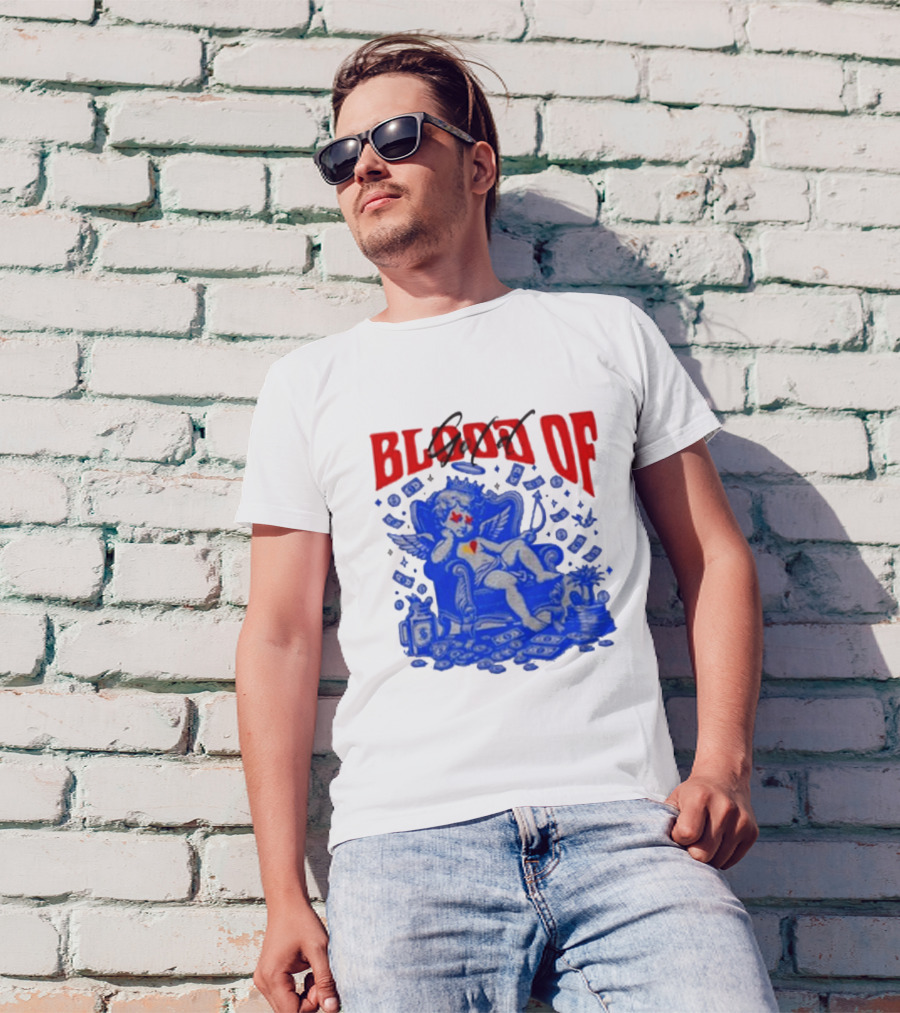 Blood Of Gold Angel On Throne Surrounded By Money T-Shirt
