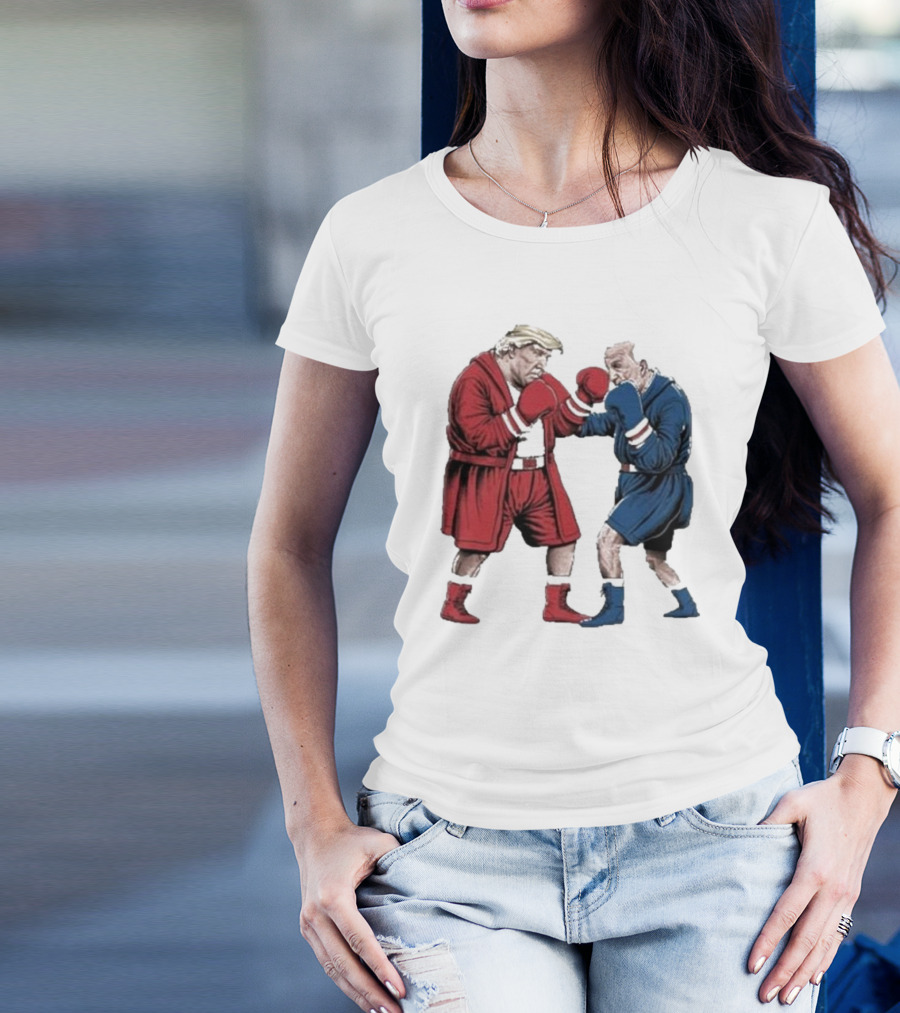 Boxing Veterans Presidential Election 2024 Joe Biden Vs Donald Trump In Boxing Gear T-Shirt