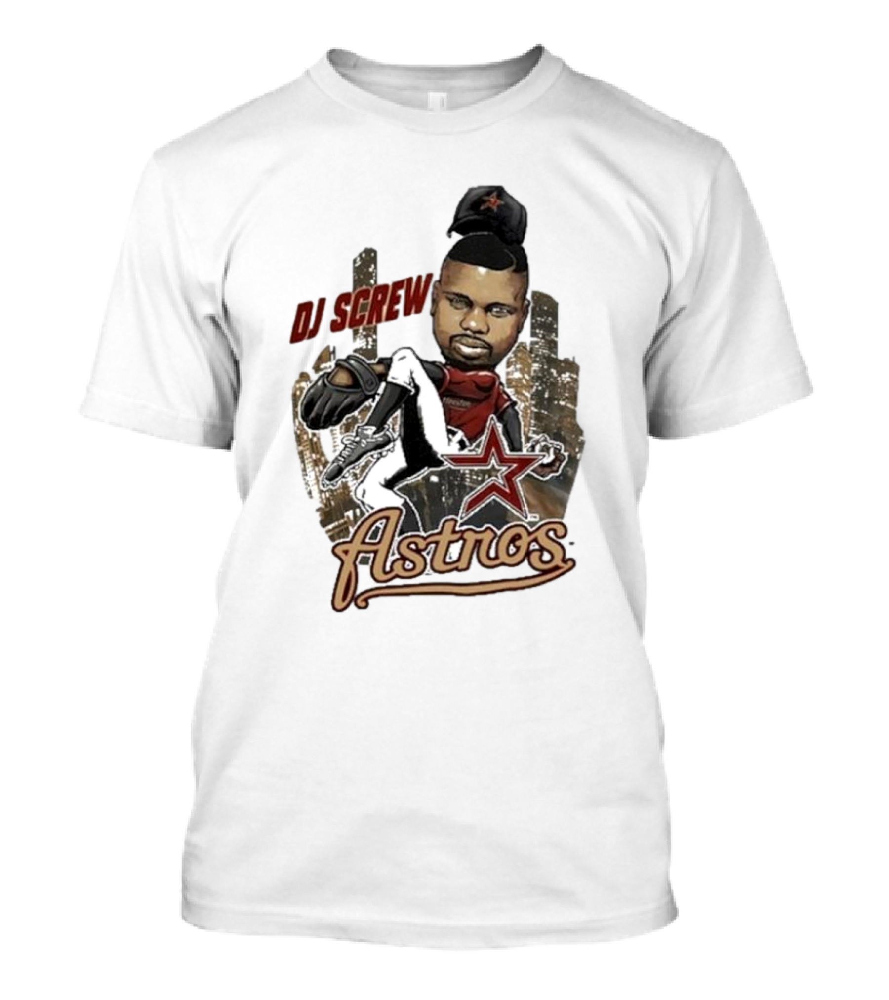 Houston Astros DJ Screw 2024 Baseball Legacy Collaboration T-Shirt