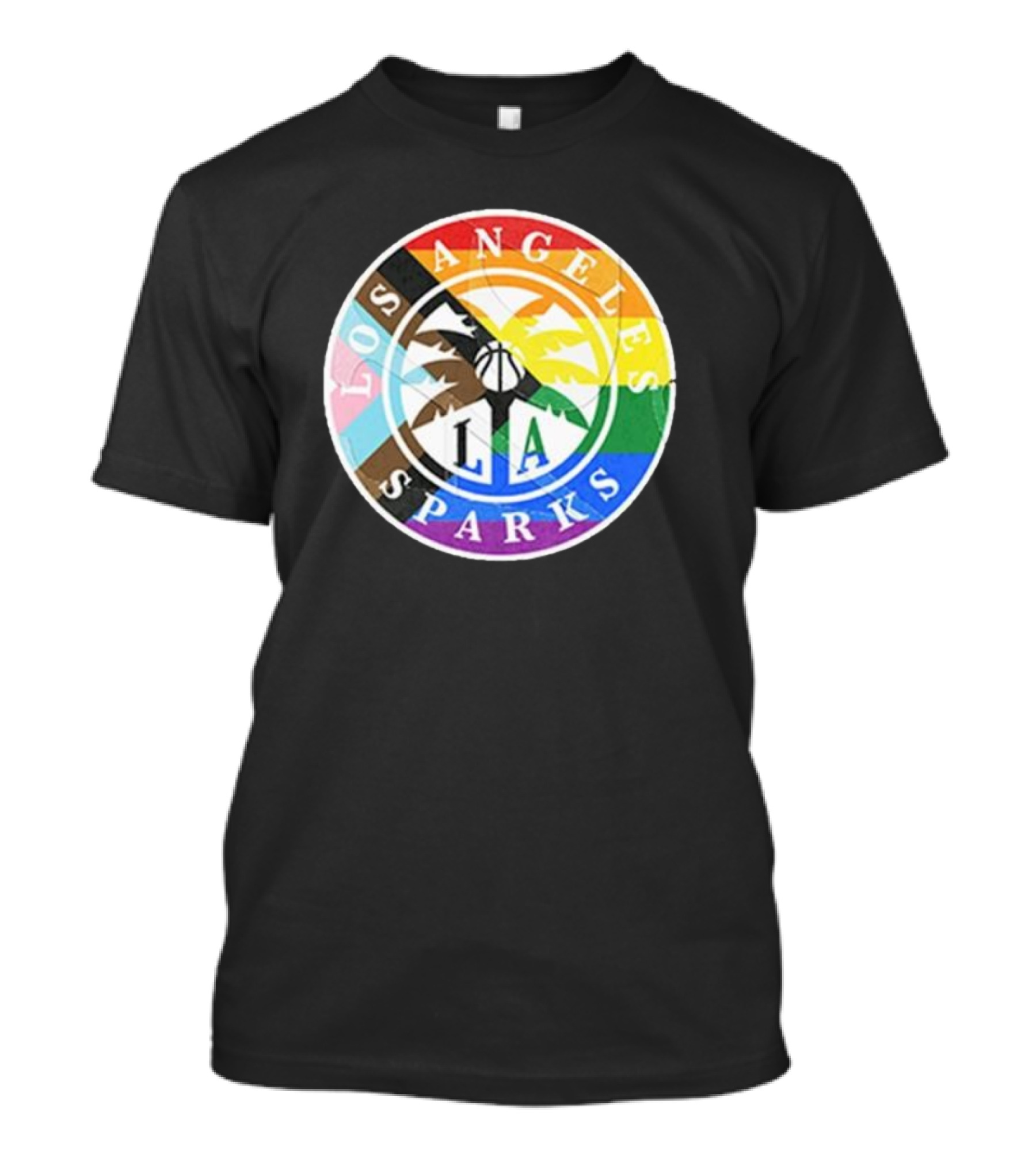 Los Angeles Sparks Pride 2024 Rainbow T-Shirt