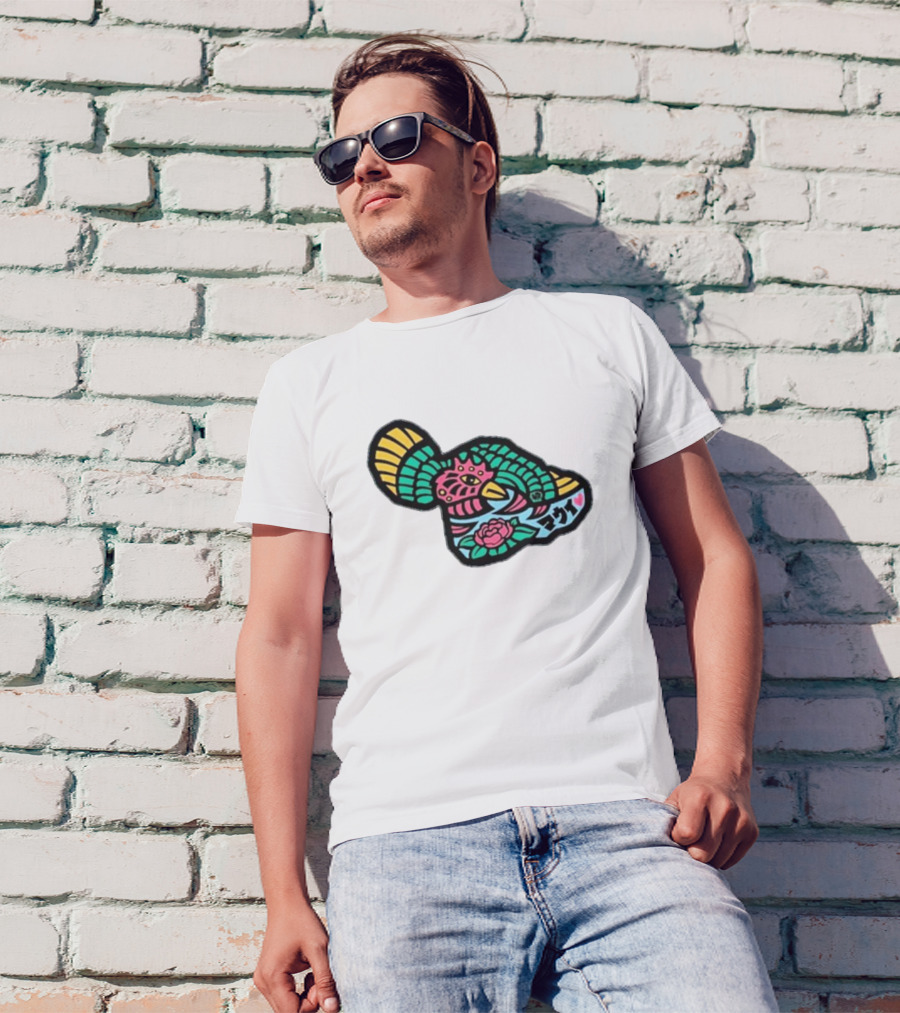 Sumofish Maui Kanji Flower Phoenix T-Shirt