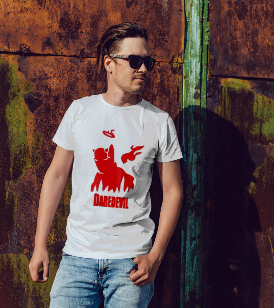 Daredevil Born Again Marvel Studios Iconic Red Flame T-Shirt