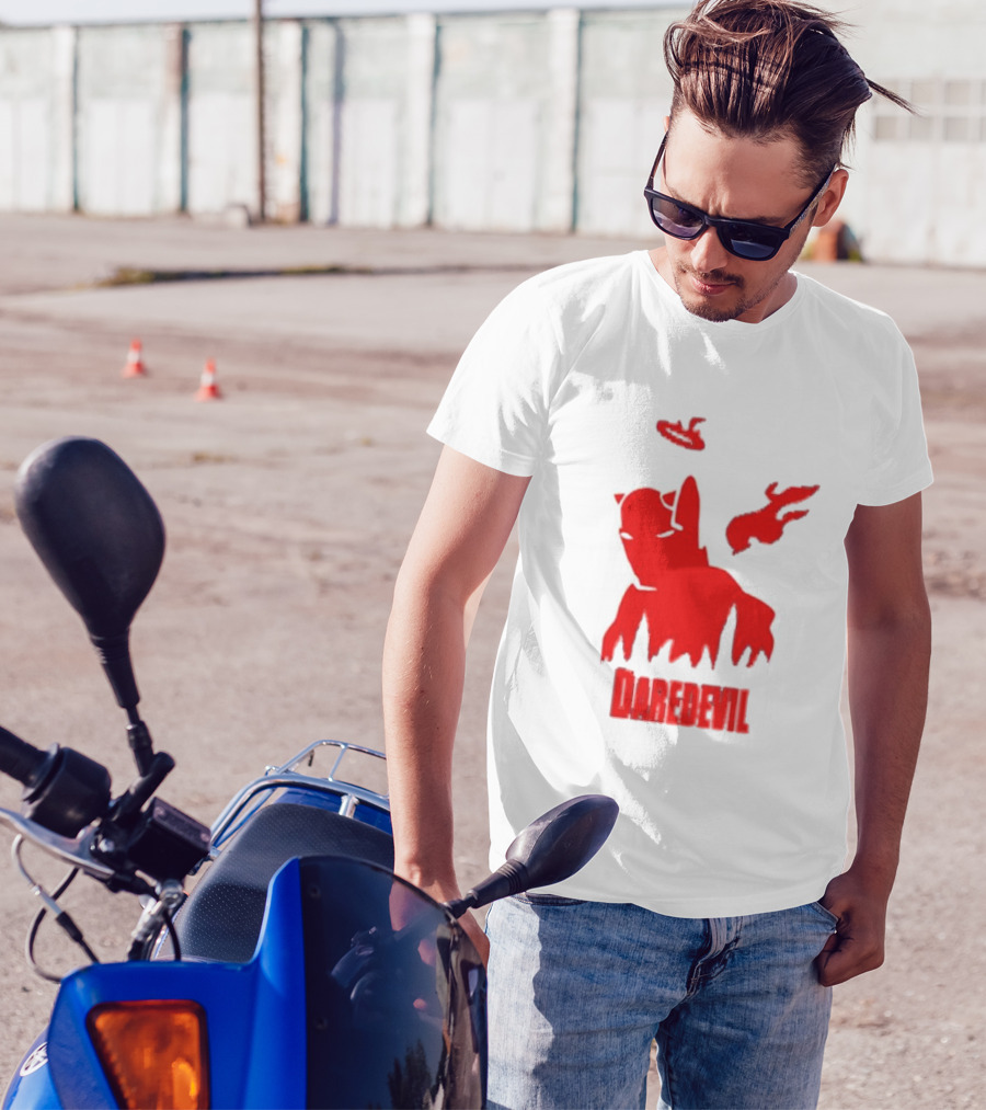Daredevil Born Again Marvel Studios Iconic Red Flame T-Shirt