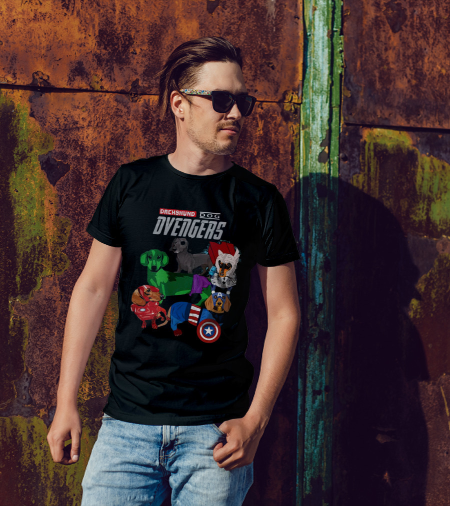 Dachshund Dog Dvengers Marvel-Inspired Hero Dogs T-Shirt