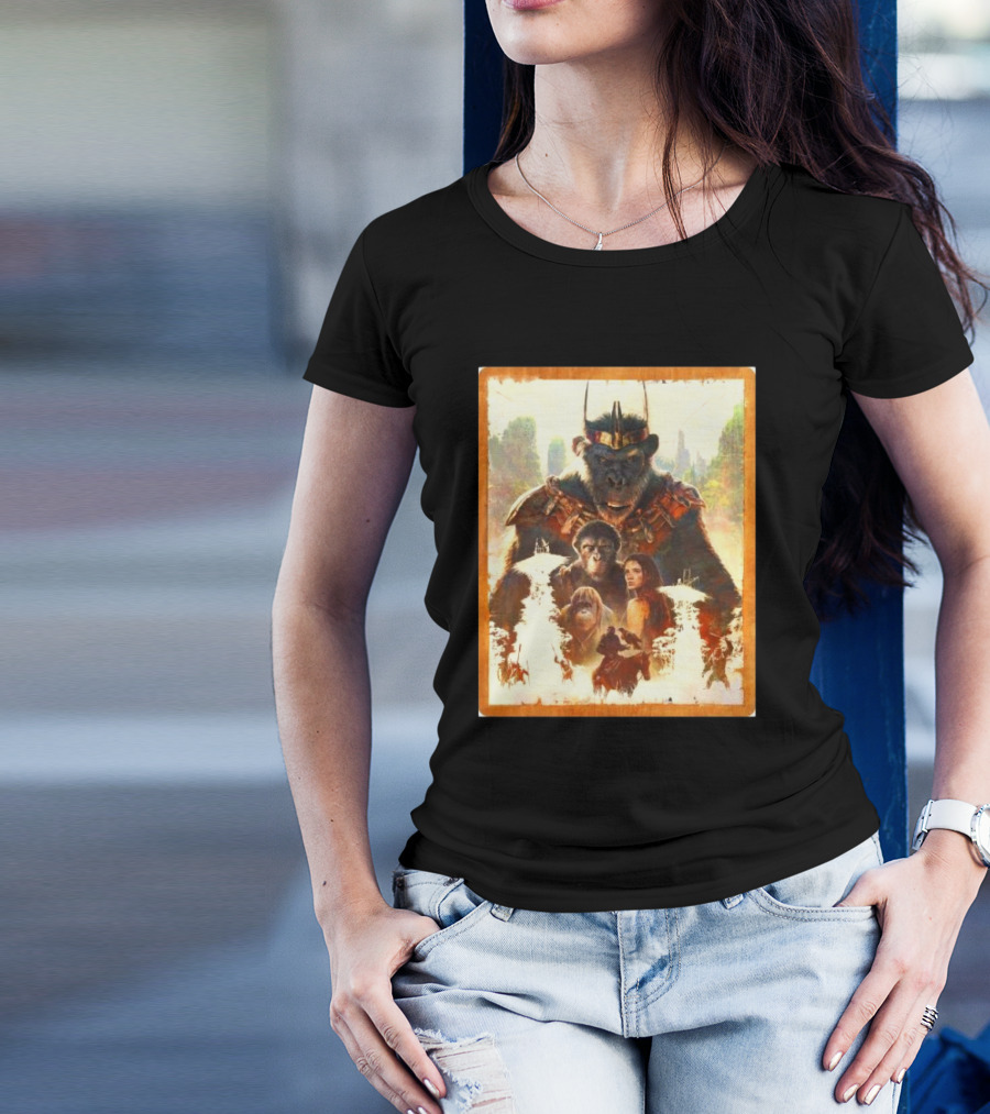 Kingdom Of The Planet Of The Apes Powerful Leadership Apes And Human Alliance T-Shirt