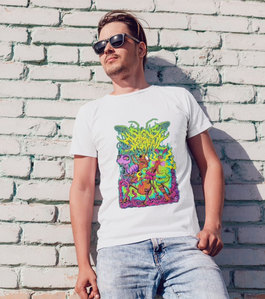 Signs Of The Swarm A Swarm’s Life Neon Psychedelic Insect Adventure T-Shirt