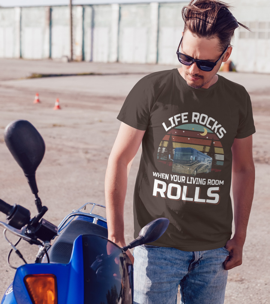 Life Rocks When Your Living Room Rolls Tiffin Motorhomes Allegro Bus T-Shirt