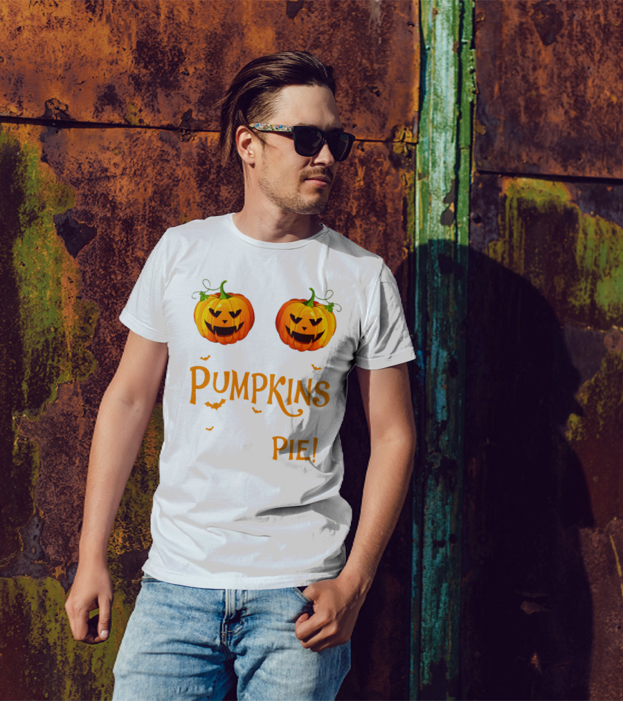 Pumpkins You Should See My Pie With Halloween Jack-O'-Lanterns And Bats T-Shirt