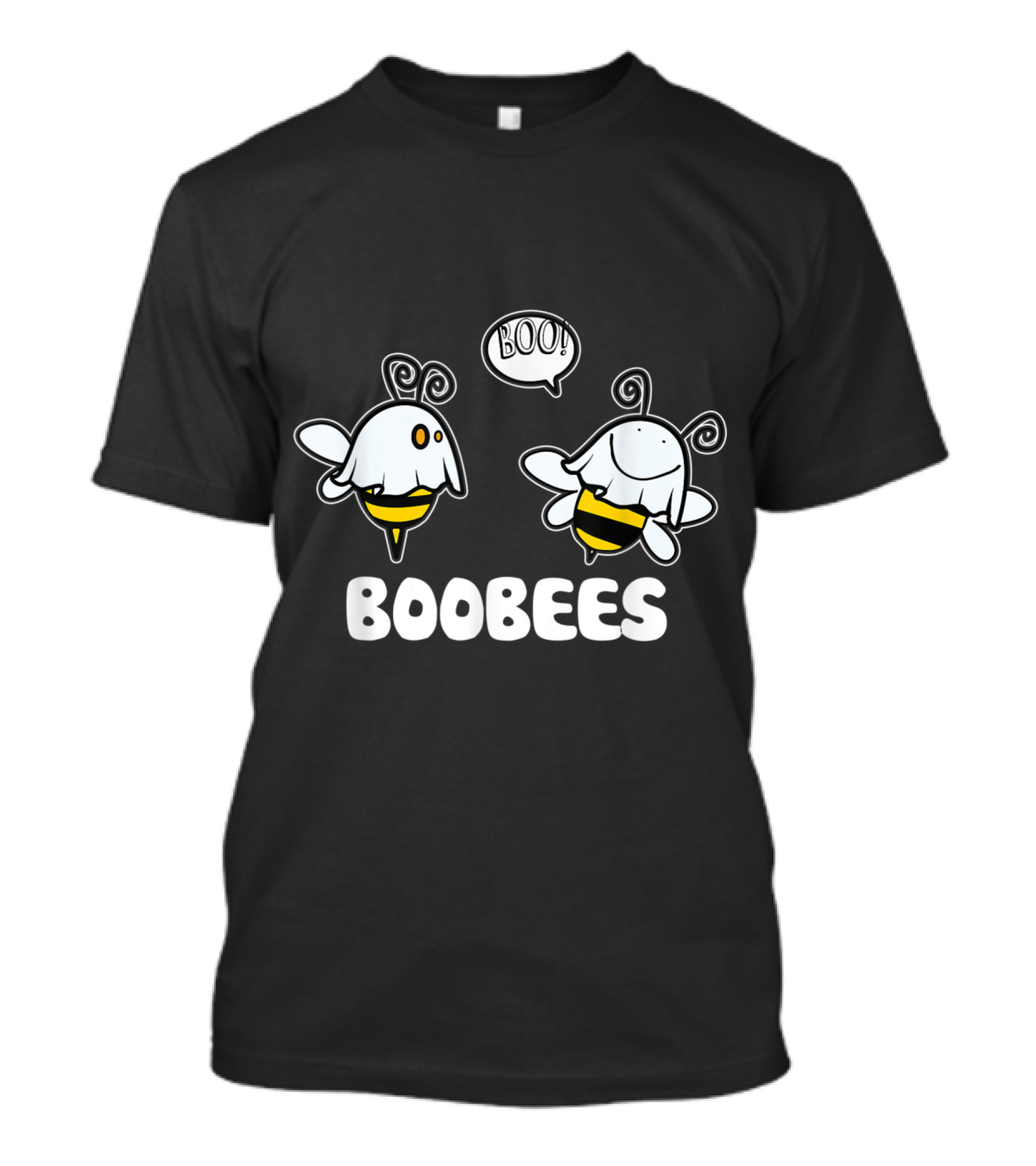 Boo Bees Funny Halloween Boobees Ghost Bees Cartoon T-Shirt