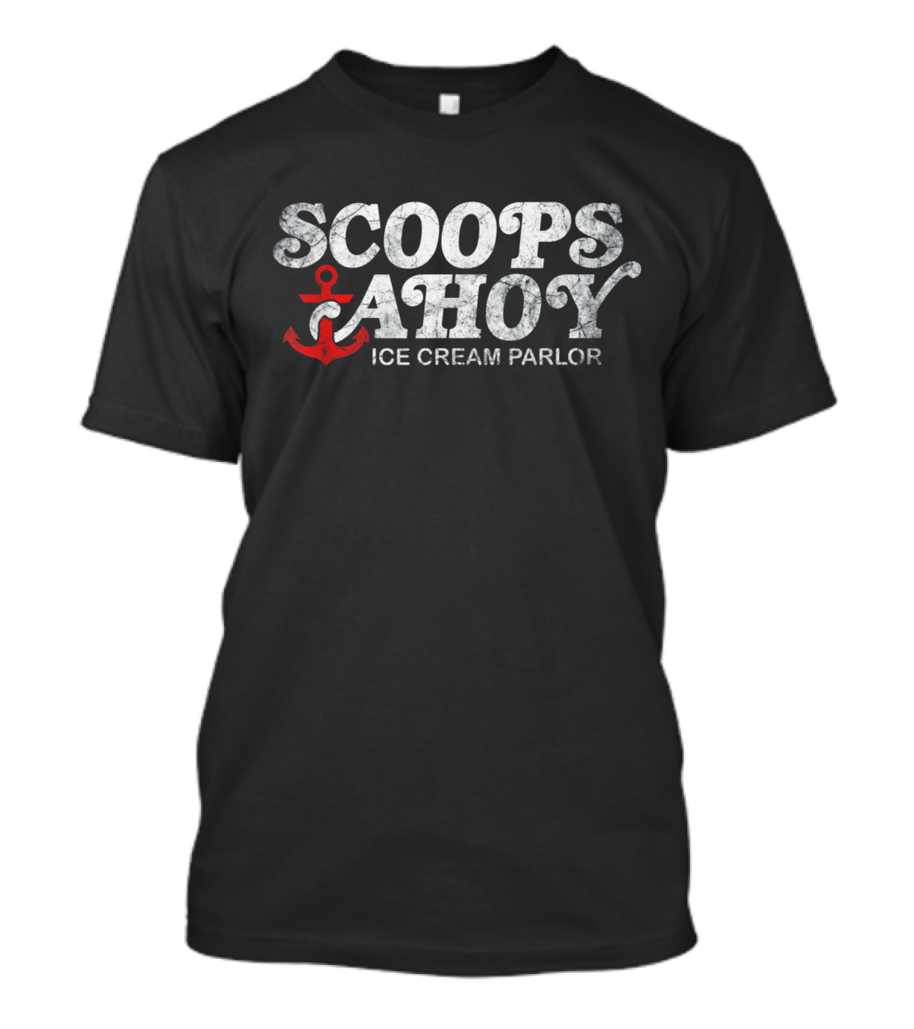 Scoops Ahoy Ice Cream Parlor Anchor T-Shirt