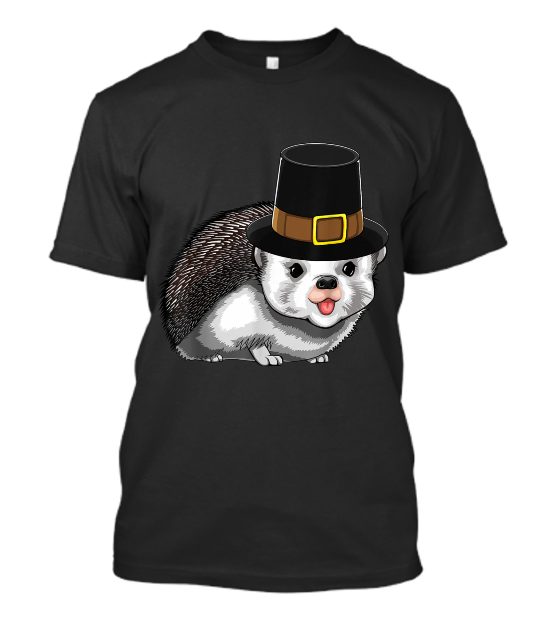 Thanksgiving Pilgrim Hedgehog Gratitude Holiday Tradition T-Shirt