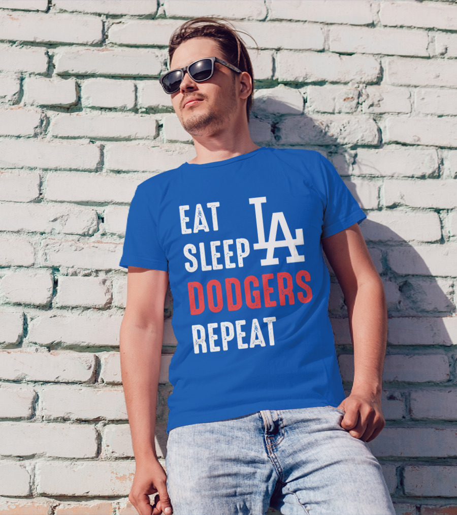 Eat Sleep Dodgers Repeat La T-Shirt