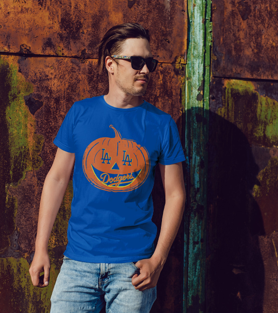 La Dodgers Halloween Pumpkin T-Shirt