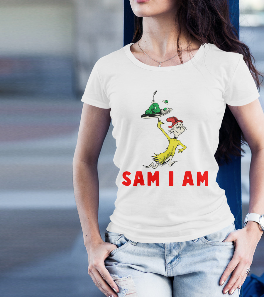 Sam I Am Green Eggs And Ham Dr. Seuss Character T-Shirt