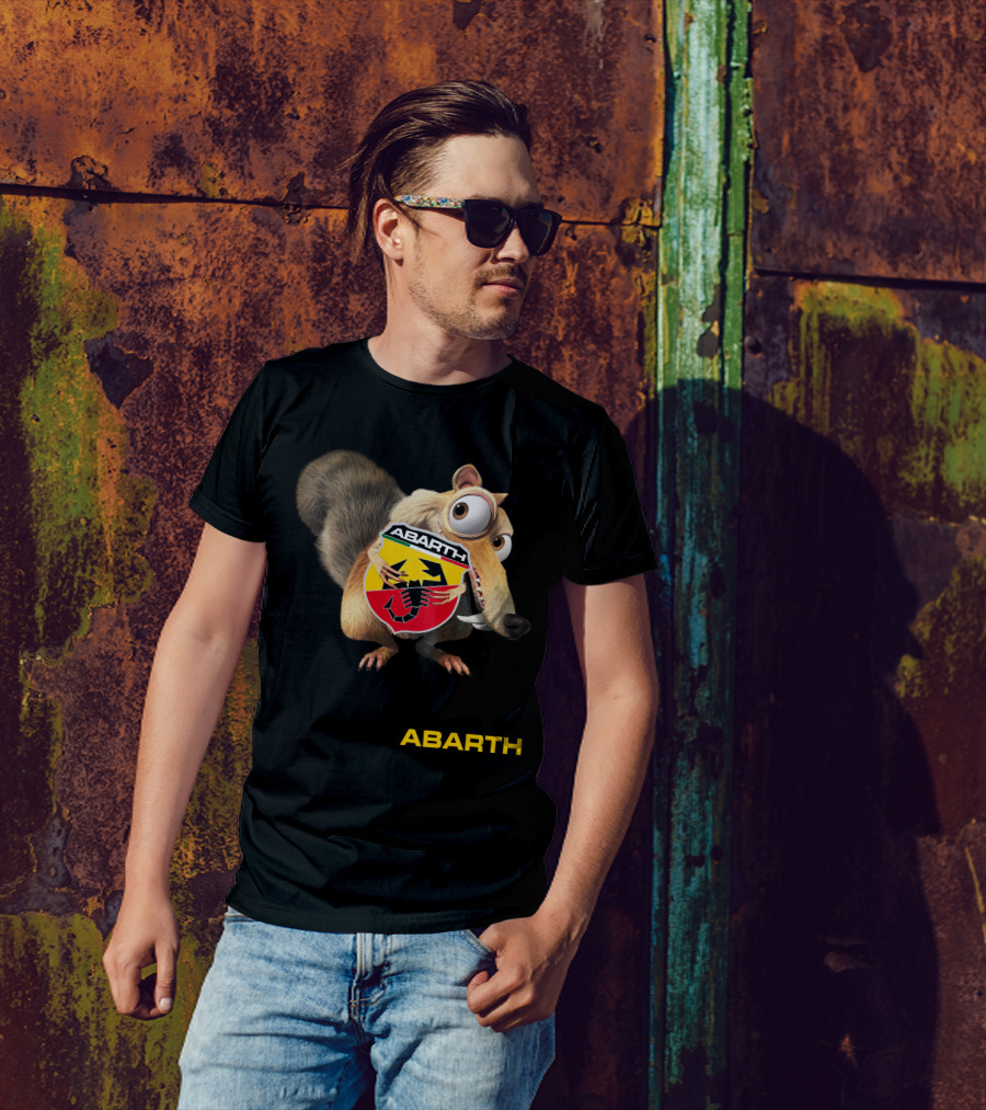 Abarth Ice Age Scrat Holding Scorpion T-Shirt