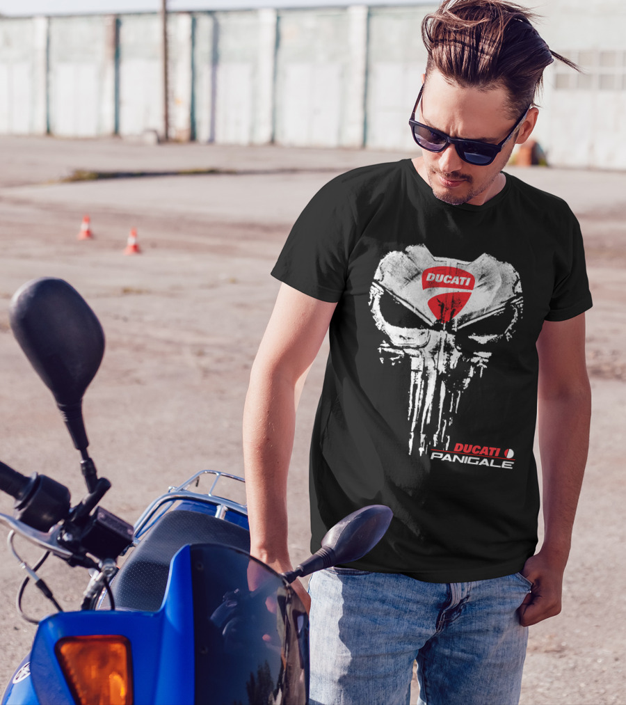 Ducati Panigale Skull Design Ducati T-Shirt