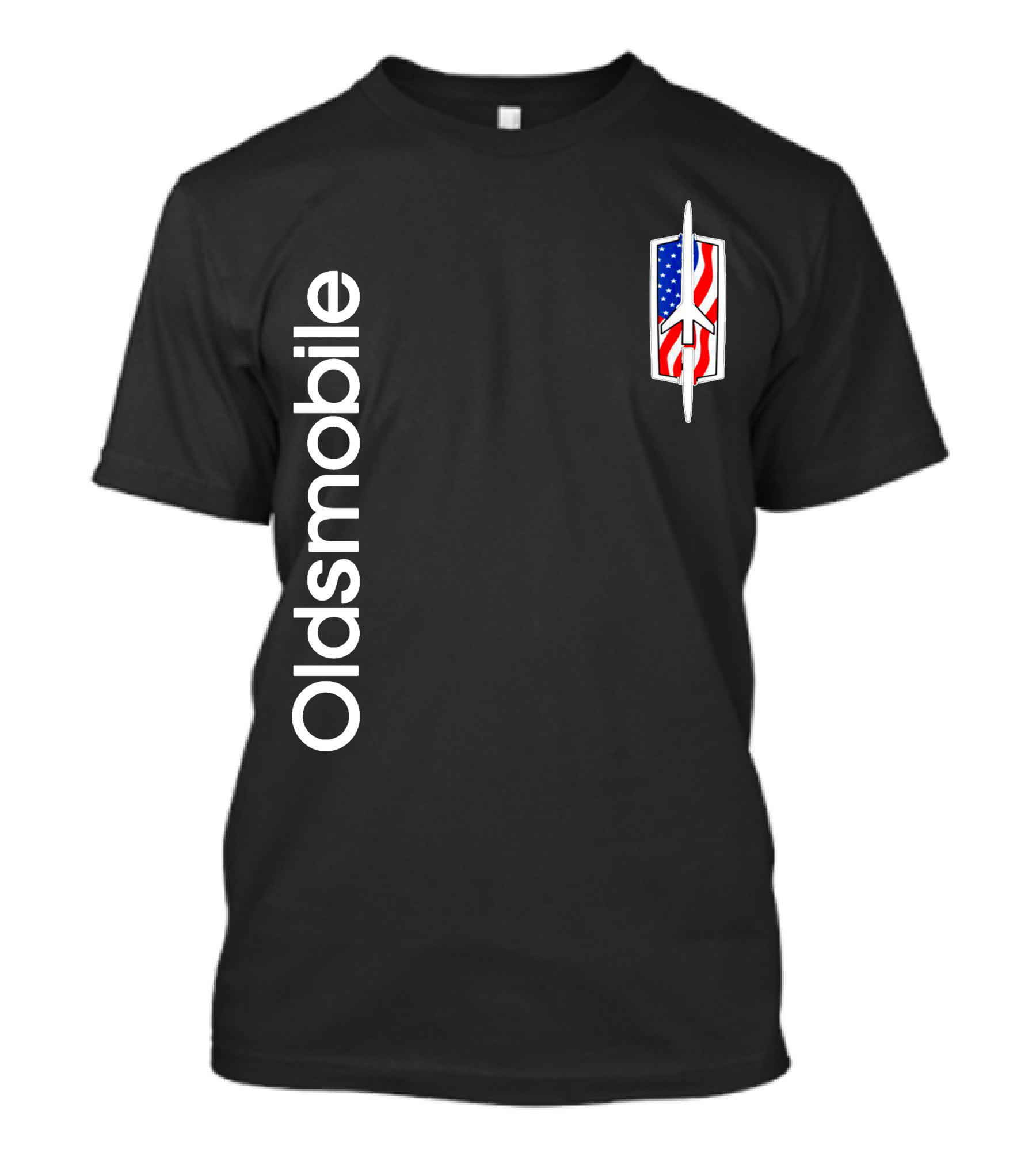 Oldsmobile Classic Logo With American Rocket Symbol T-Shirt