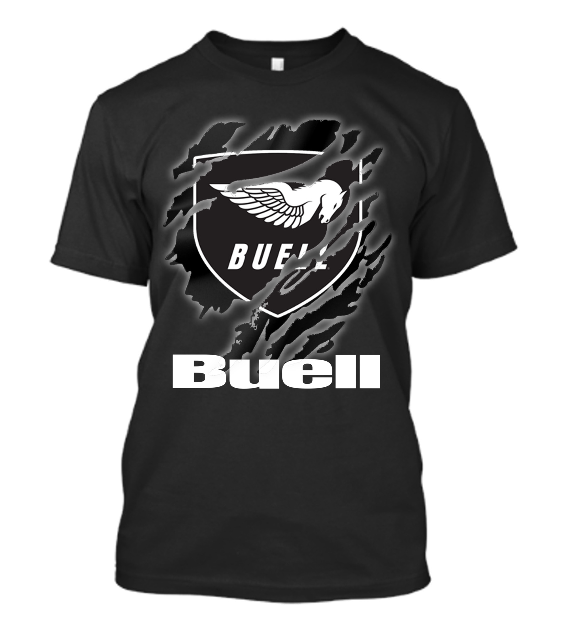 Buell Winged Horse Logo Claw Marks T-Shirt