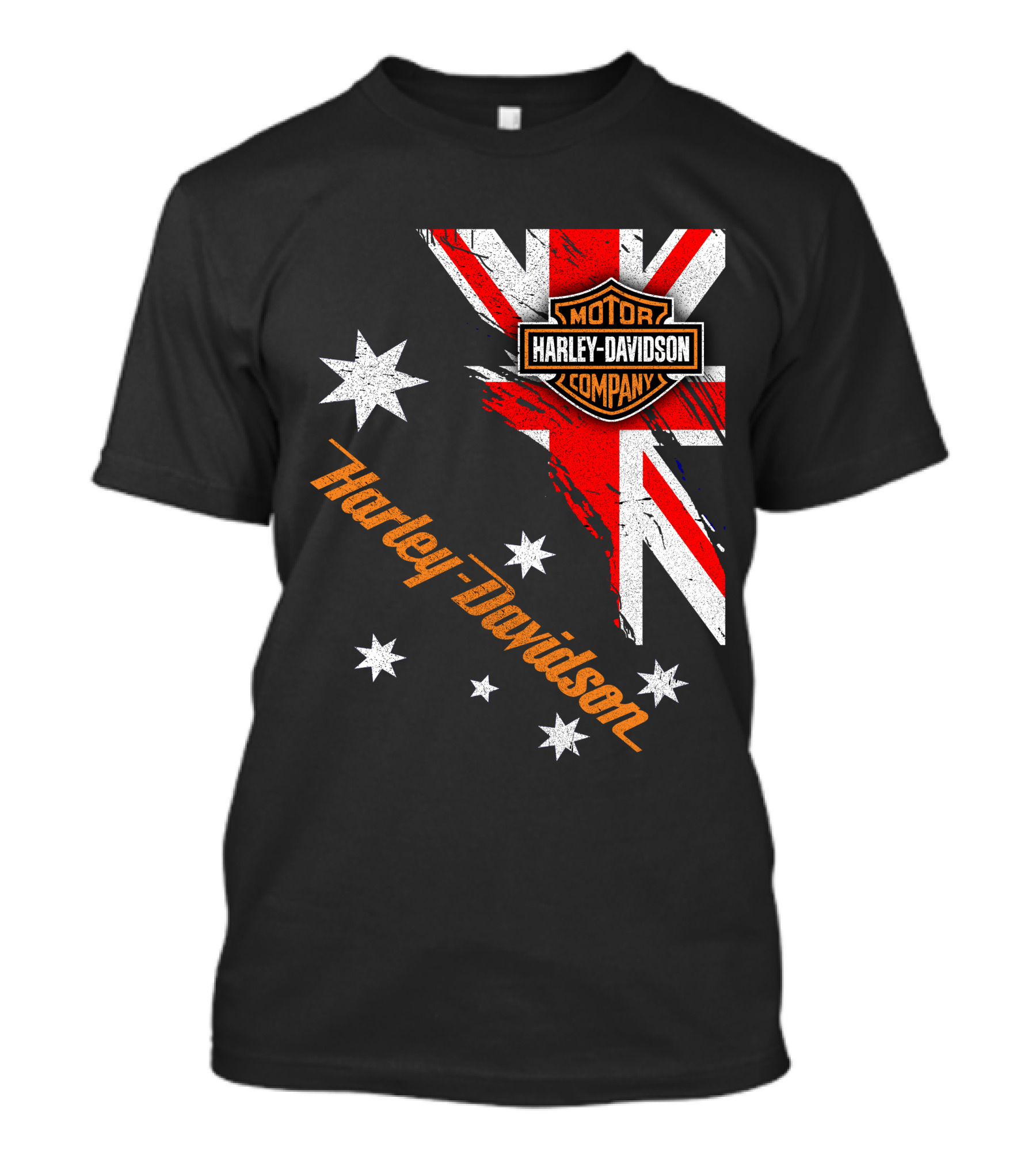 Harley Davidson Motor Company Australia Union Jack Stars T-Shirt