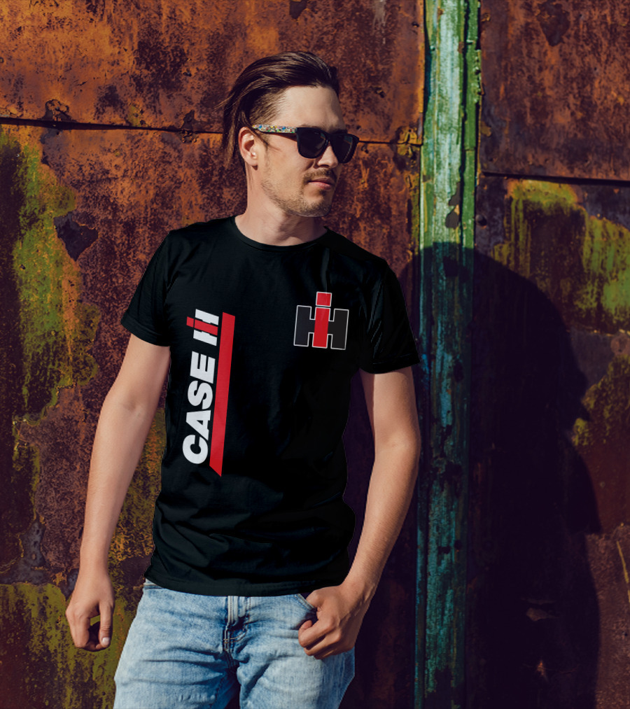 Case Ih Tractor Logo Black And Red T-Shirt