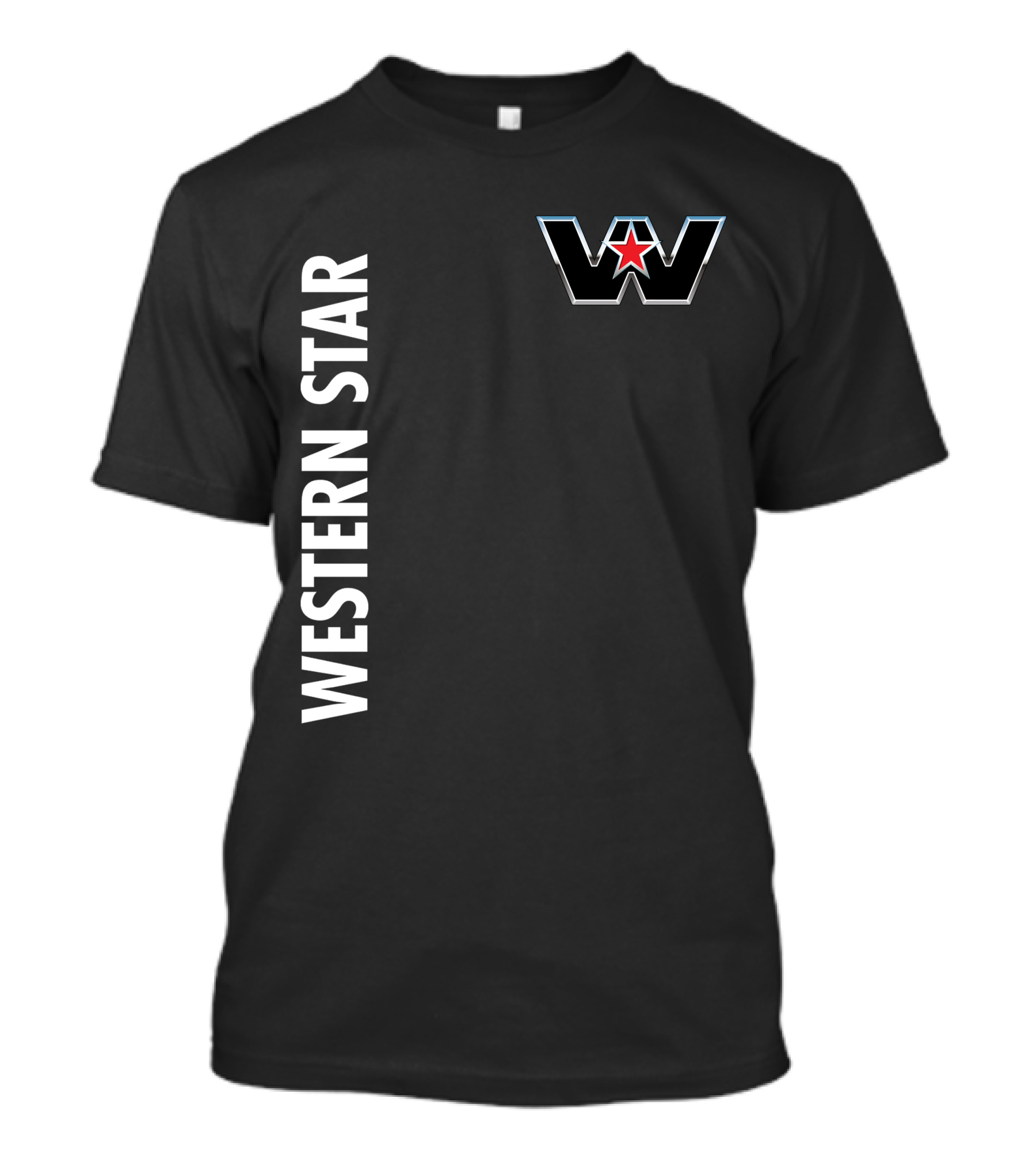 Western Star W Logo And Red Star T-Shirt