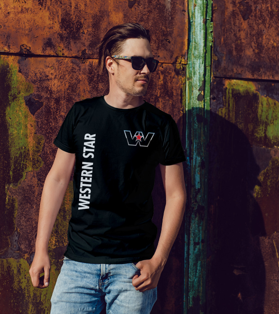 Western Star W Logo And Red Star T-Shirt