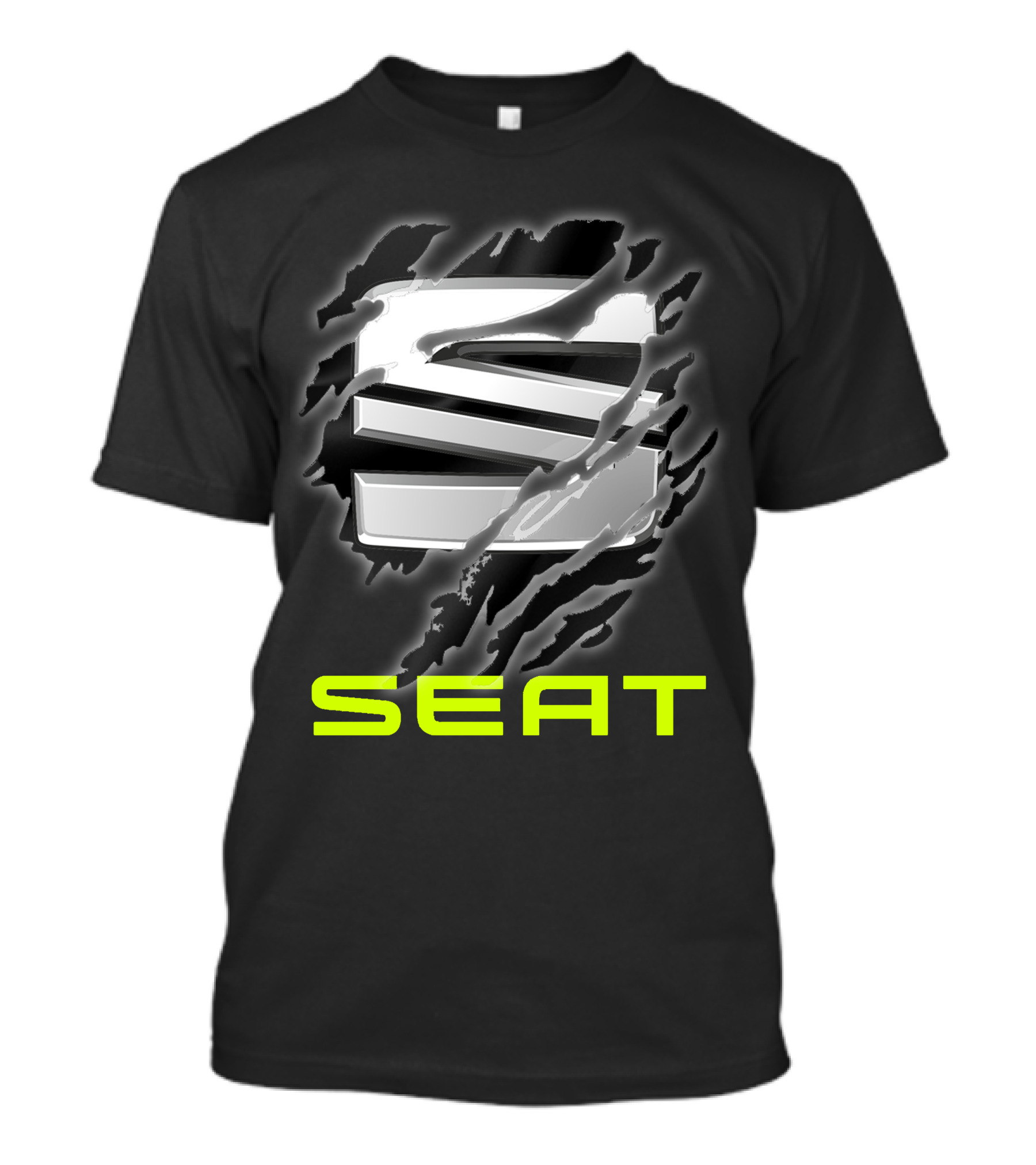 Seat Logo Metallic Claw Marks T-Shirt