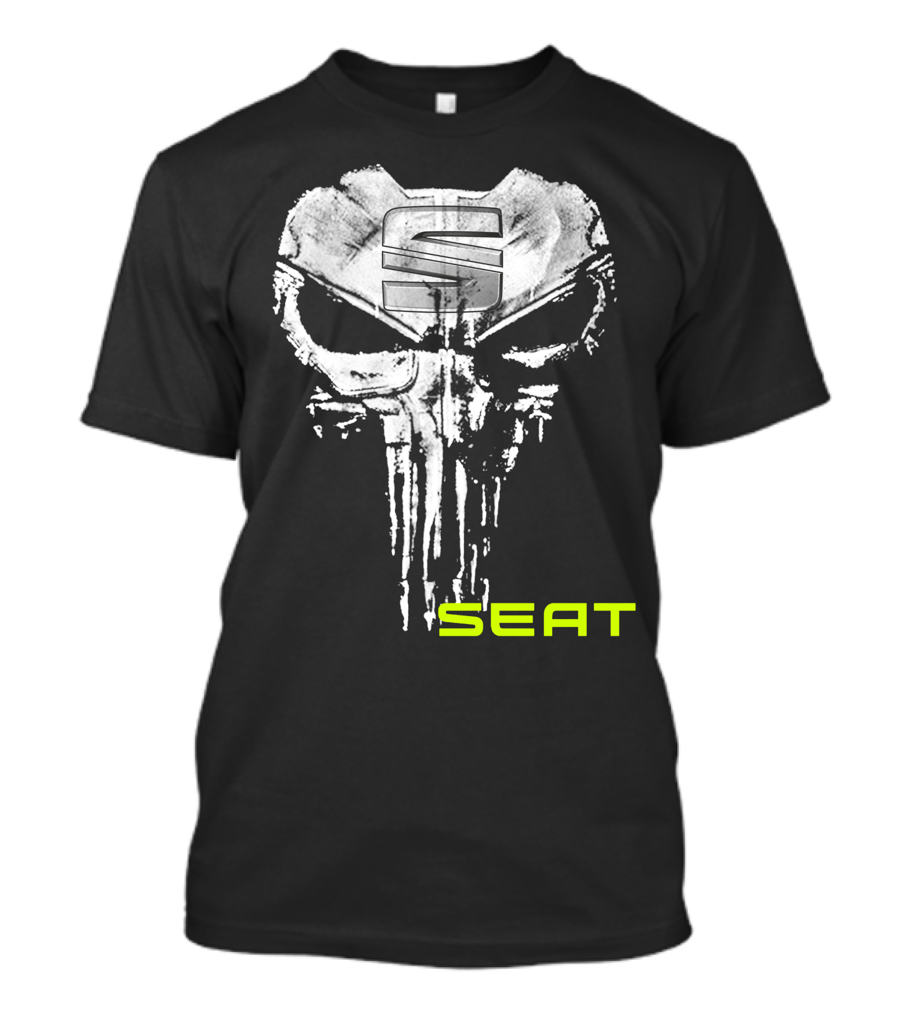 Seat Skull Logo Punisher Style T-Shirt
