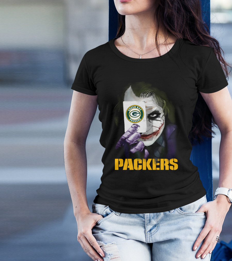 Green Bay Packers Joker Playing Card T-Shirt