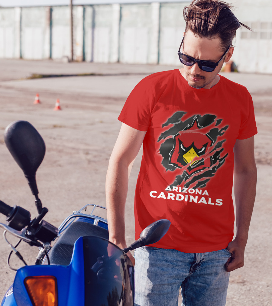 Arizona Cardinals Logo Claw Marks T-Shirt
