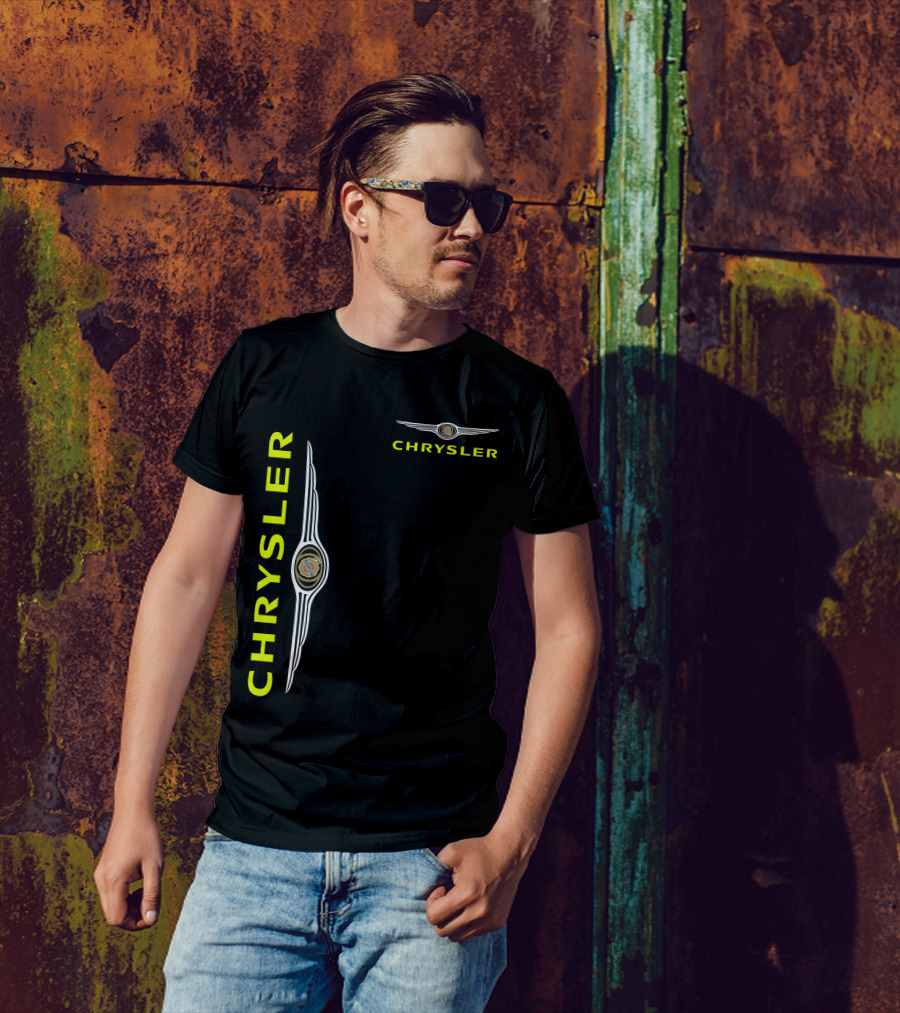 Chrysler Winged Emblem Vertical And Horizontal T-Shirt