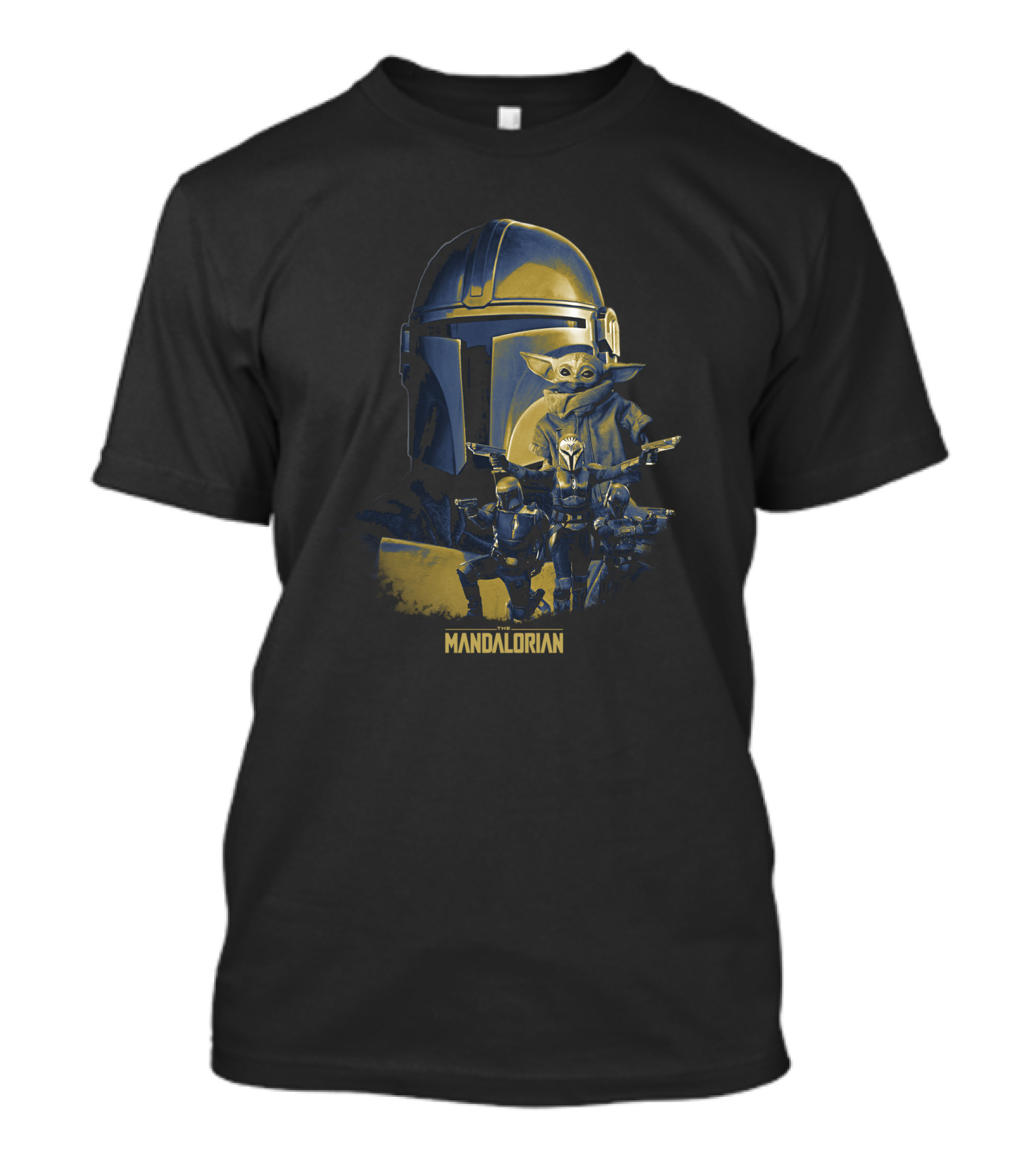 Mandalorian Manda6 Grogu Helmet Star Wars Characters T-Shirt