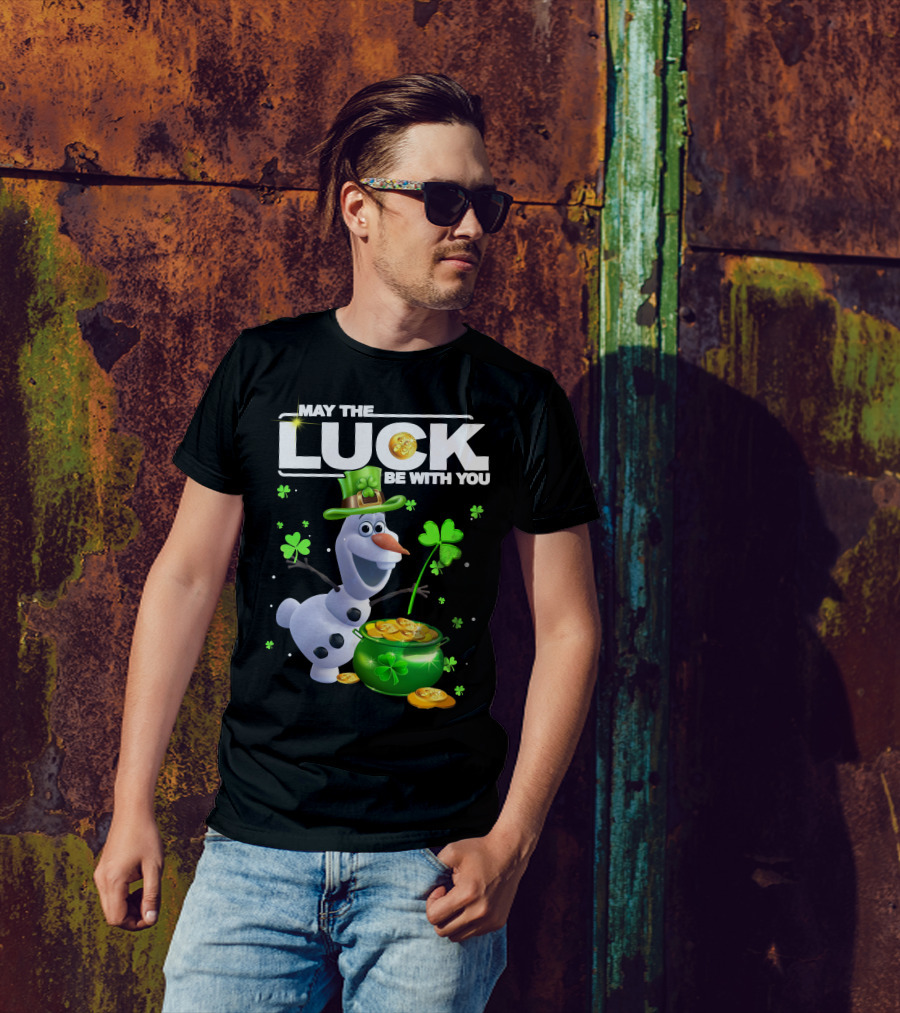 May The Luck Be With You Olaf Coins And Clovers T-Shirt