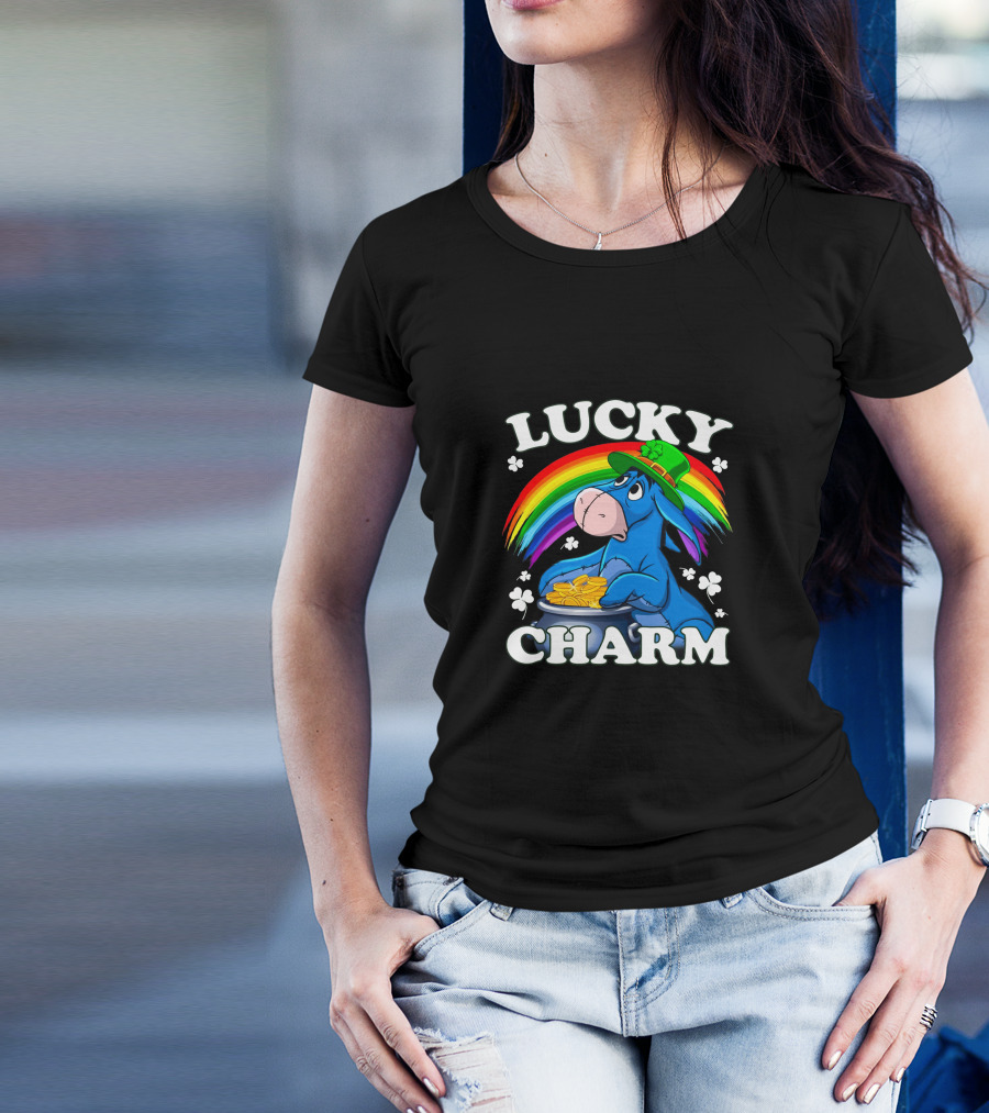 Lucky Charm Eeyore Rainbow Coins T-Shirt