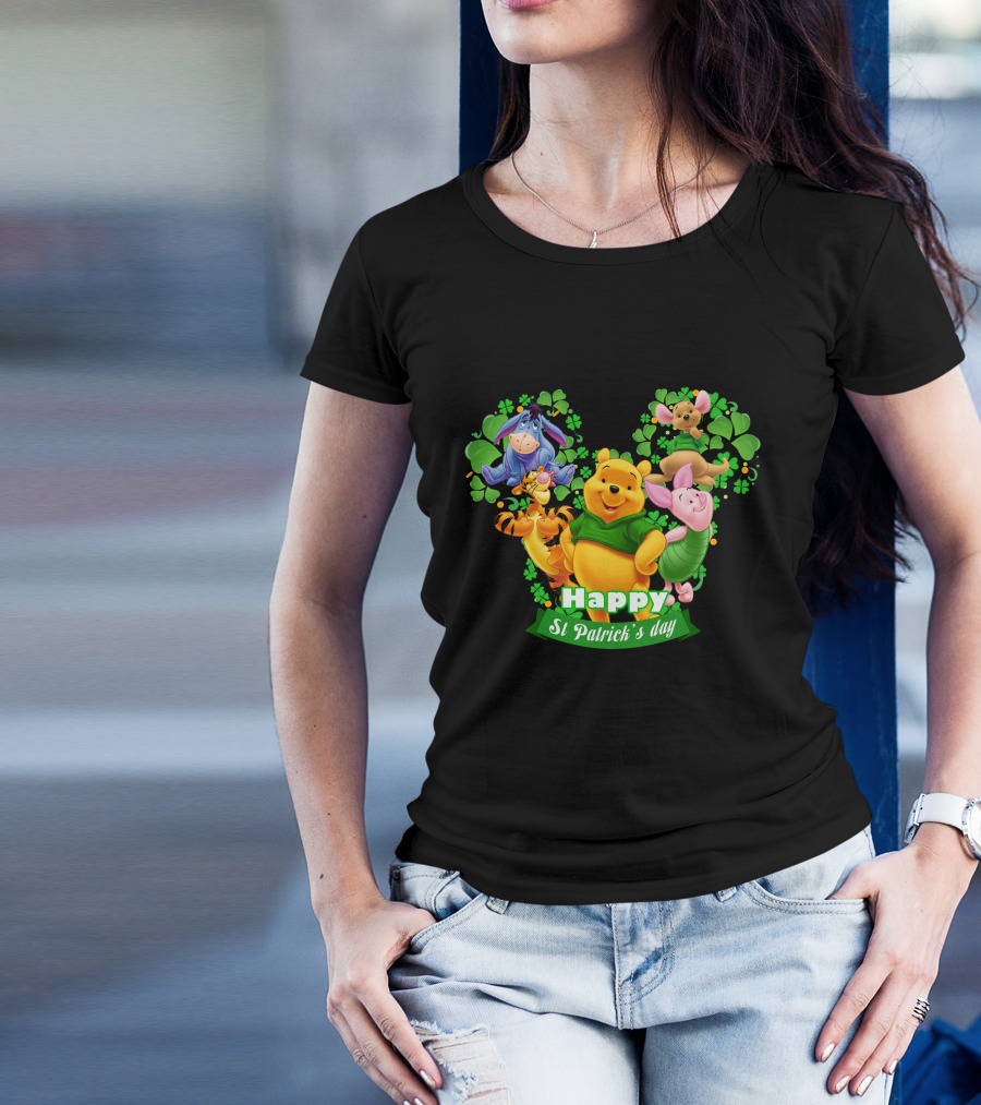 Happy St Patrick's Day Winnie The Pooh And Friends T-Shirt